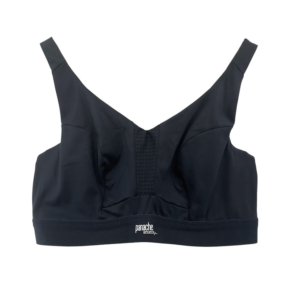 PANACHE Endurance 5022 Wired Sports Bra • 36D • black • activewear athletic